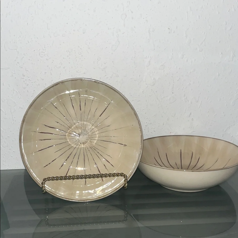 Pier 1 SANCTUARY Pattern Stoneware 7 7/8